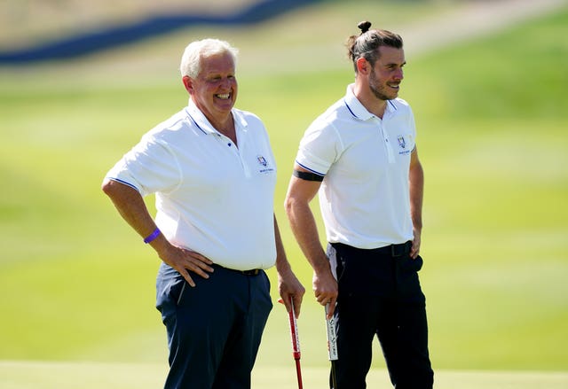 Colin Montgomerie (left) and Gareth Bale (right)