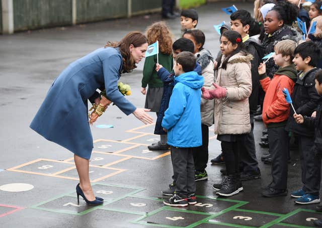 The Duchess of Cambridge arrives (Joe Giddens/PA)