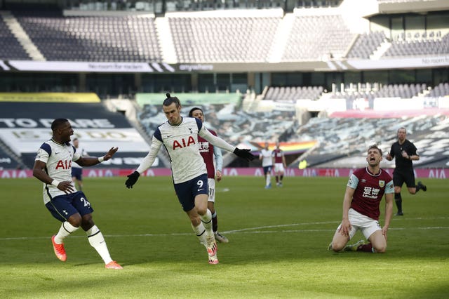 Gareth Bale celebrates his second goal