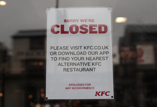 KFC chicken shortage