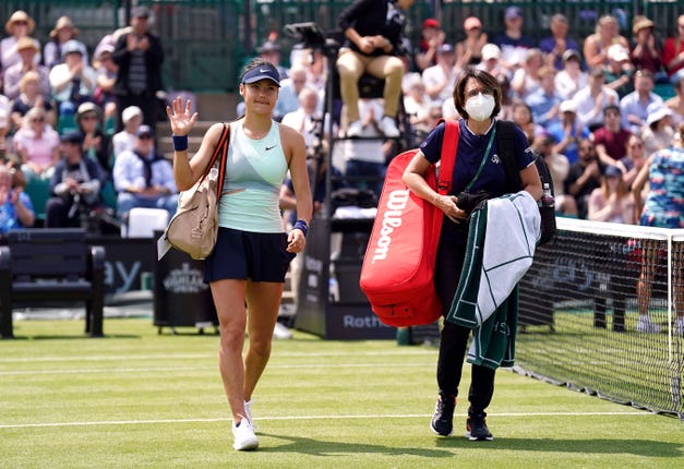 Emma Raducanu is battling to recover from an injury suffered in Nottingham last week