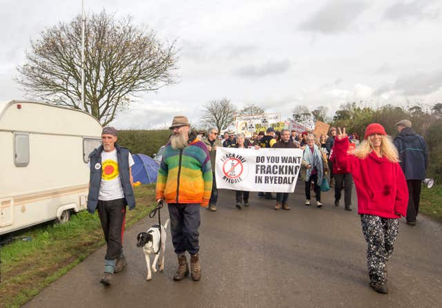 Anti fracking march