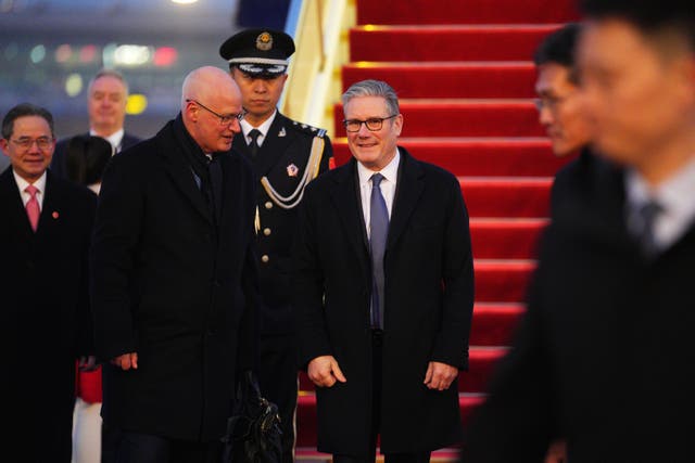 Prime Minister Sir Keir Starmer arrives in Beijing