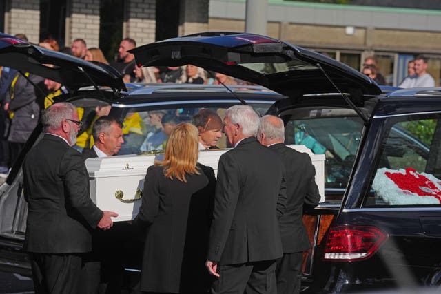 Philip, Kim, Jayden and Callum English funeral
