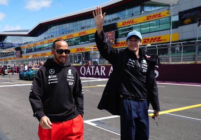 Lewis Hamilton and George Russell