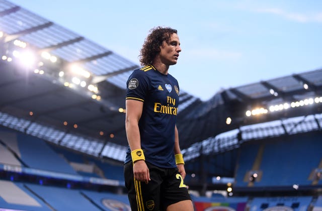 Arsenal's David Luiz was sent off on a miserable night for Arsenal 