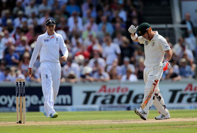 Joe Root, left, and David Warner