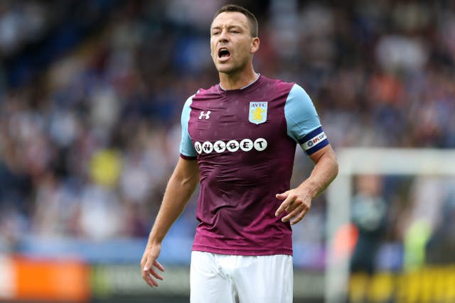 John Terry had an early setback after his move to Aston Villa