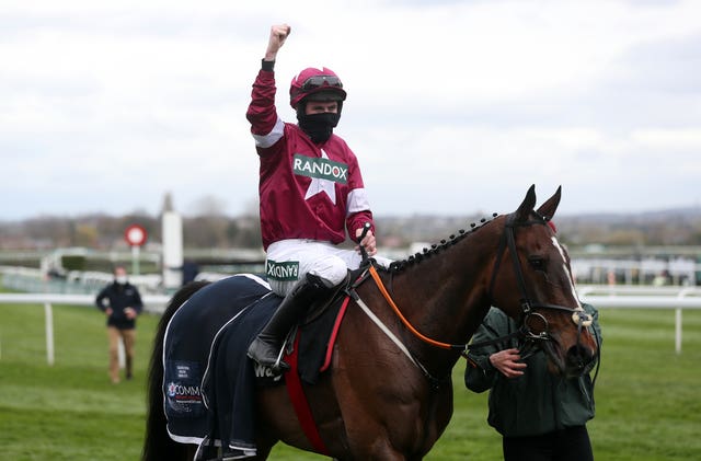 Abacadabras after winning the Aintree Hurdle