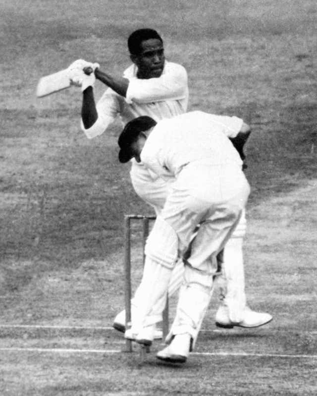Sir Garfield Sobers hits out on his way to 168 against Australia in 1961