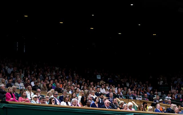 It was busy in the royal box during the Ladies' singles match between Aryna Sabalenka and Ons Jabeuron