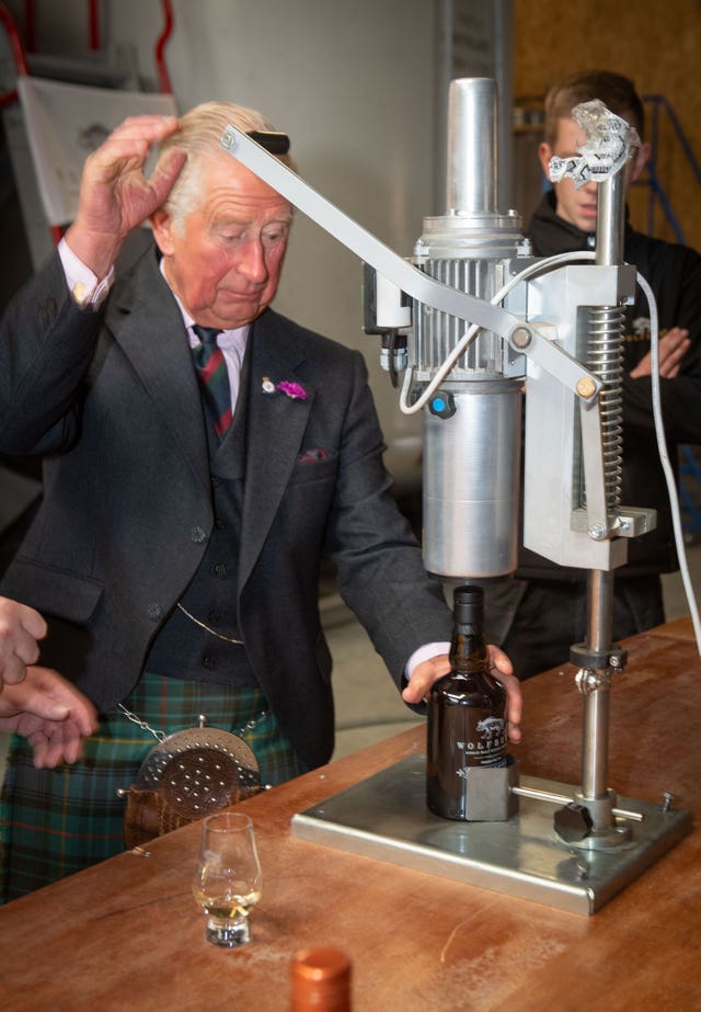 Charles bottling a whisky
