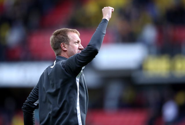 Brighton boss Graham Potter celebrated a 3-0 victory in his first Premier League match in charge at Watford