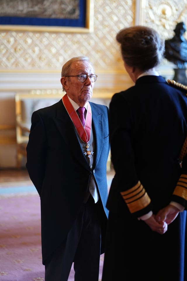 Mr Taylor meeting the Princess Royal at Windsor Castle