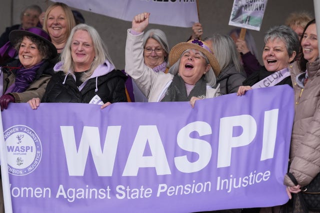 Women Against State Pension Inequality protest