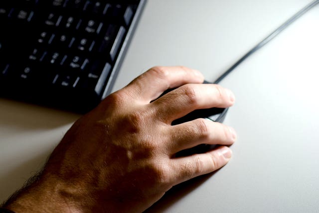 Person using computer
