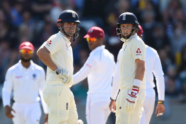 Sir Alastair Cook, left, and Joe Root