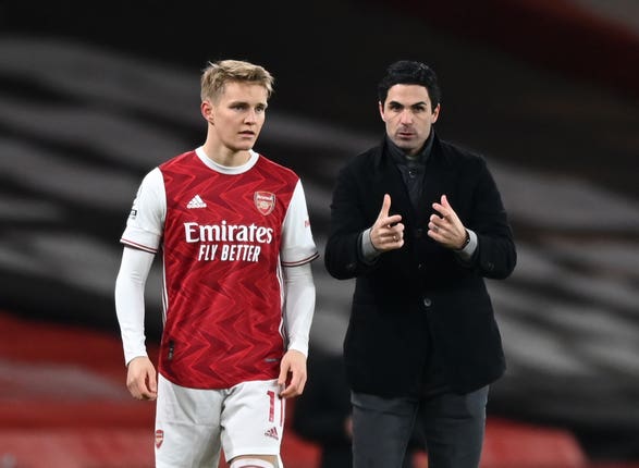 Martin Odegaard has been enjoying playing under Mikel Arteta.