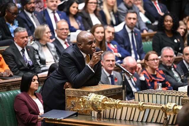 David Lammy, who is also Deputy Prime Minister, during Deputy Prime Minister’s Questions on Wednesday
