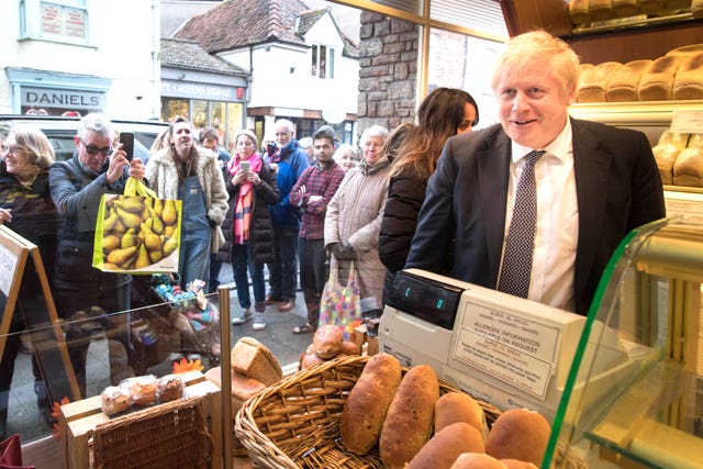 The PM later visited Burns the Bread bakery in Wells