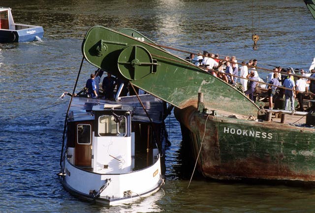 The Marchioness being raised from the river