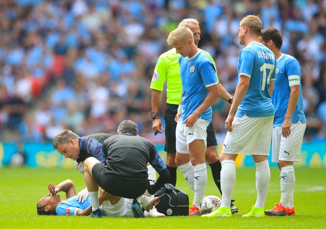 Leroy Sane sustained a serious knee injury during the Community Shield clash with Liverpool 