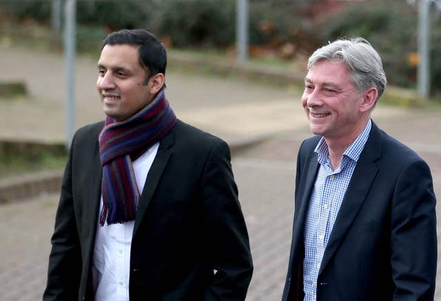Anas Sarwar (left) and Scottish Labour leader Richard Leonard (Jane Barlow/PA)