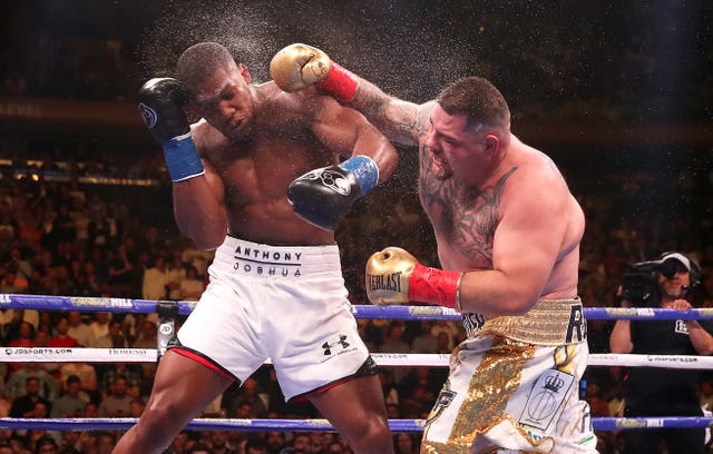 Andy Ruiz Jr, right, pulled off one of the biggest shocks in boxing history by defeating Britain's Anthony Joshua in June at Madison Square Garden in New York. The Mexican-American fighter knocked down a stunned Joshua four times to land a seventh-round stoppage and take the IBF, WBA and WBO belts