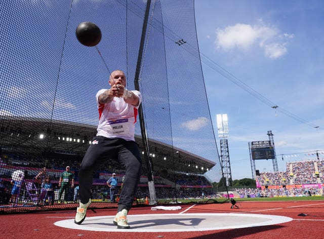 Nick Miller in action during the hammer throw