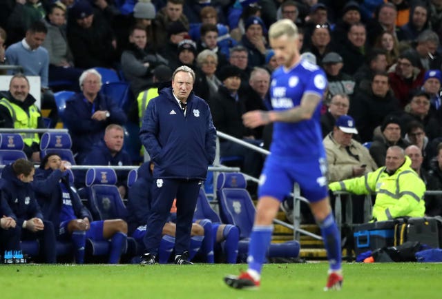 Cardiff manager Neil Warnock felt his side should have had a penalty of their own (Nick Potts/PA).