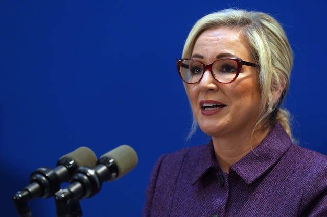 First Minister of Northern Ireland Michelle O’Neill at the North South Ministerial Council