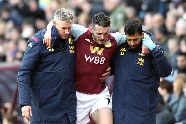 Aston Villa lost John McGinn to injury