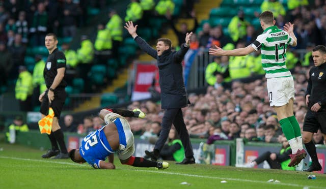 A foul was given against Christie for his challenge on Morelos