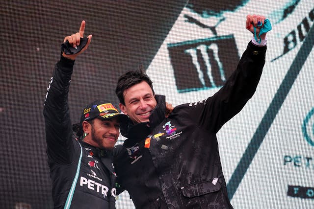 Lewis Hamilton and Toto Wolff File Photo