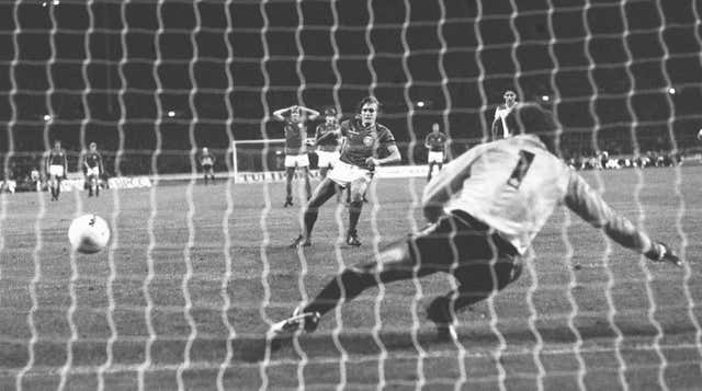 Allan Simonsen scored the winner from the penalty spot when Denmark beat England 1-0 at Wembley (PA).