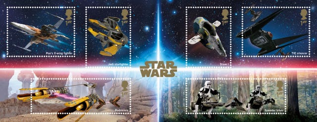 Royal Mail Star Wars themed stamps