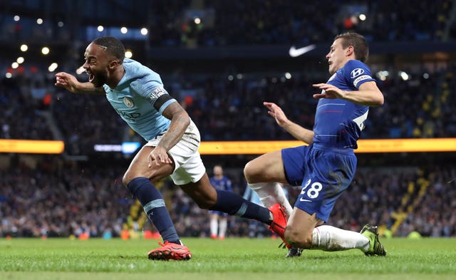 Azpilicueta (right) was tormented by Raheem Sterling