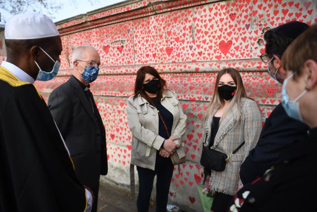 Coronavirus memorial wall