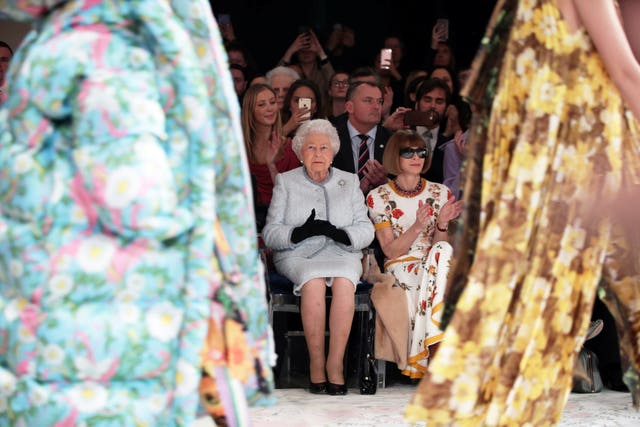 Royal visit to London Fashion Week