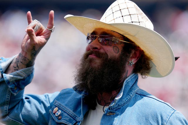 Post Malone during the closing ceremony