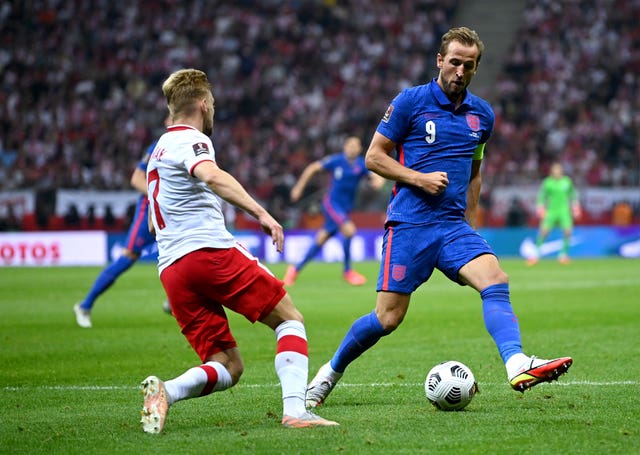 Harry Kane opened the scoring for England in Poland