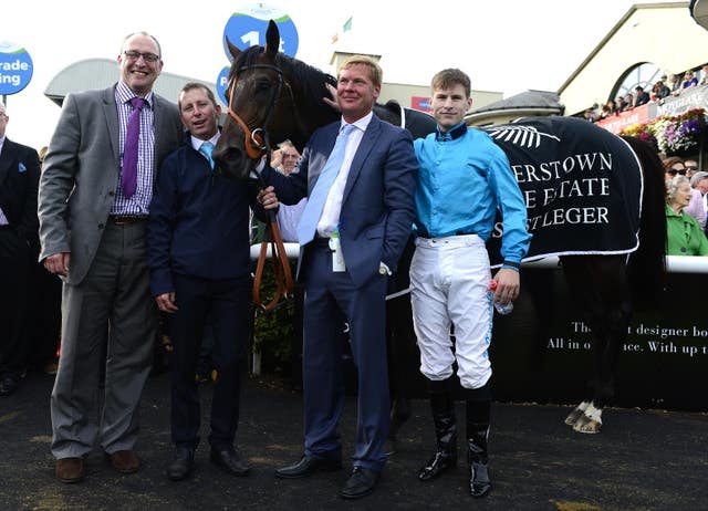 Brown Panther and team after Curragh glory