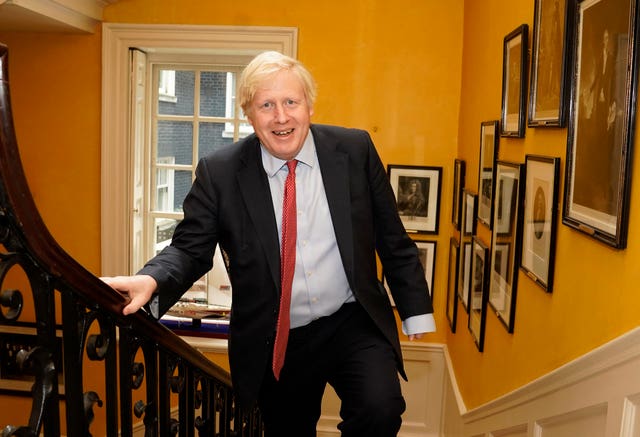 Boris Johnson arriving back at Downing Street from hospital after the birth of his baby son (Andrew Parsons/10 Downing Street/PA)