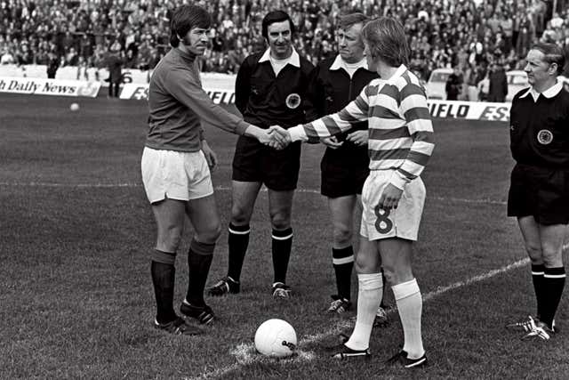 Kenny Dalglish, right, won four league titles and four Scottish Cups under Celtic, who he eventually captained