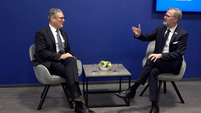 Prime Minister Sir Keir Starmer during a bilateral meeting with Czech Republic Prime minister Petr Fiala