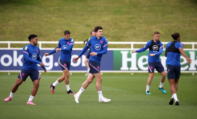 Harry Maguire in training