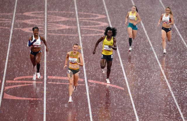 Kadeena Cox, left, lost her Paralympic record and the T38 400m title