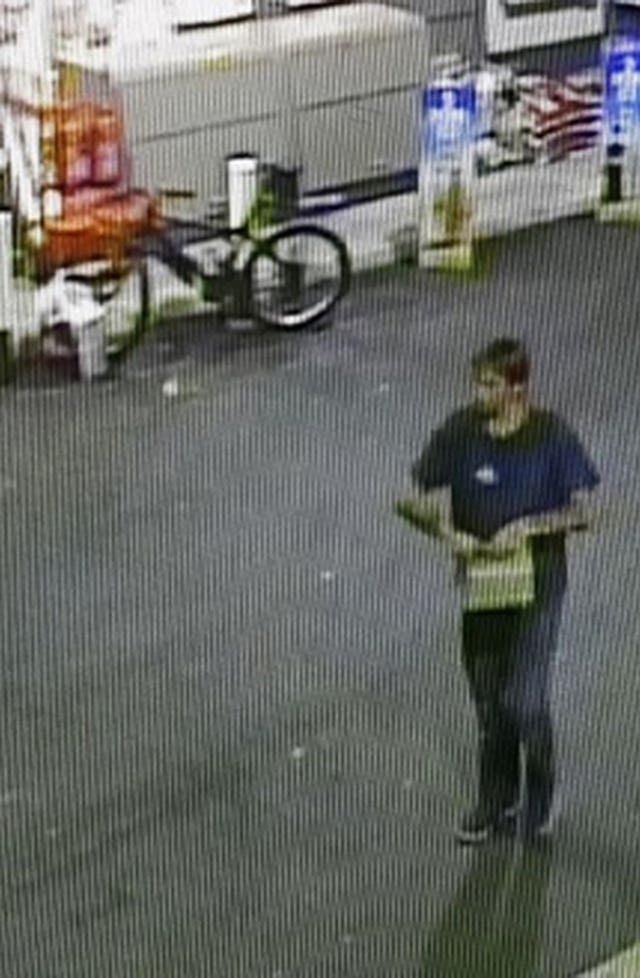 An image of a man wanted by police