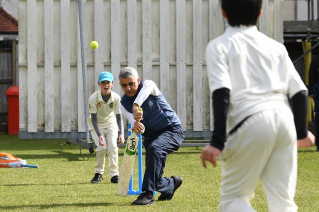 Mayor of London Sadiq Khan was speaking at an event at Kingstonian Cricket Club (Stefan Rousseau/PA)