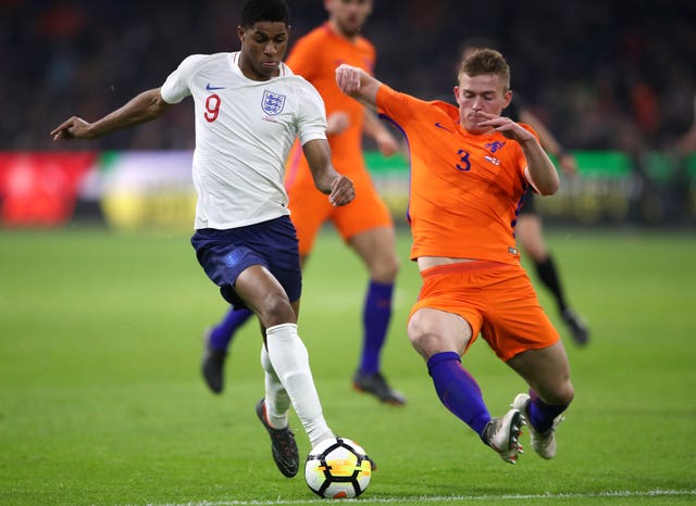 Holland’s Matthijs de Ligt is being chased by (Nick Potts/PA)